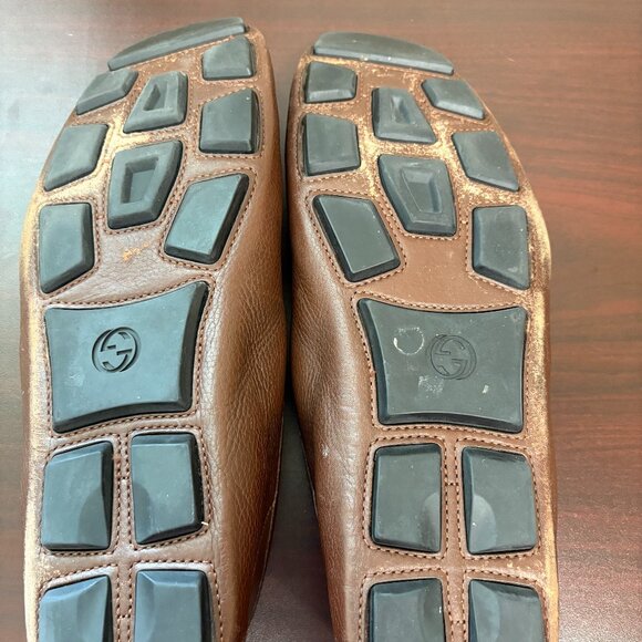 Gucci Hebron Horsebit Driving Loafers | Men’s Size 12 | Brown Leather main image 2
